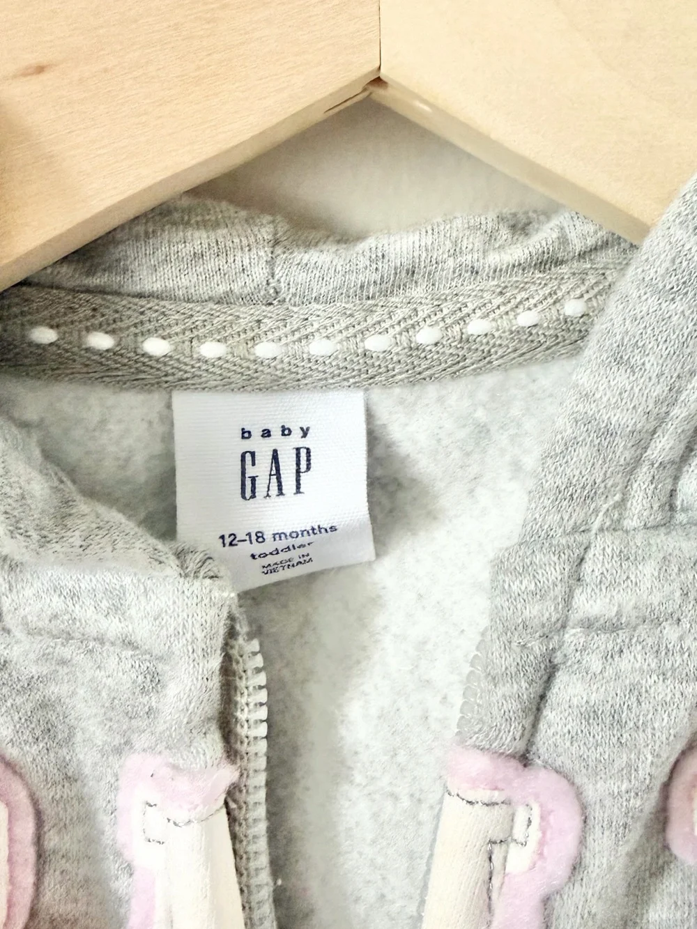Baby Gap Zip Hoodie Size 12-18 Months